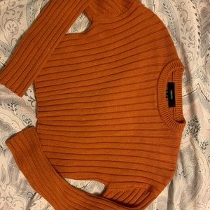 Orange cropped sweater